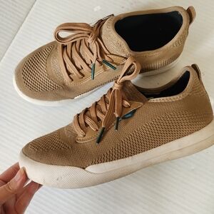 Vessi Weekend Sneaker Tan Knit Waterproof Shoes Womens